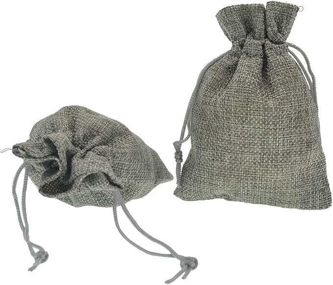 20pcs Burlap Bags 5x7 Inch, Linen Drawstring Gift Bags, Wedding Party Christmas - Image 6