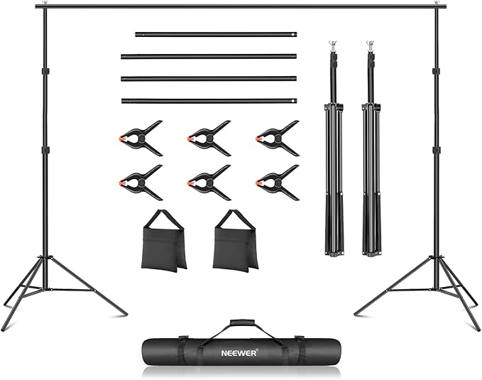 Neewer Photo Studio Backdrop Support System, 10ft/3m Wide 6.6ft/2m High by Neewer