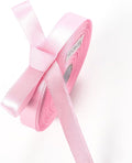 1/2 Inch Pink Satin Ribbon 50 Yards Solid Fabric Ribbons by Celadora