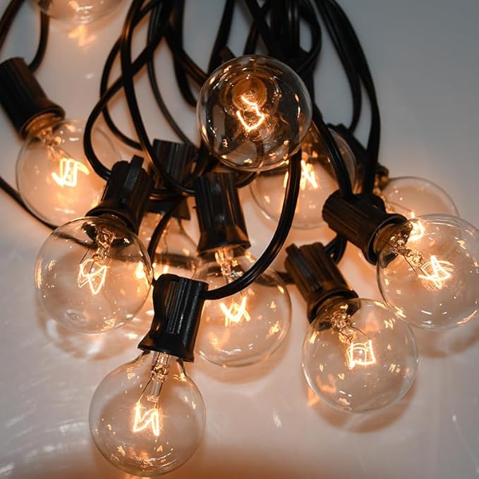 SUNSGNE 50ft Outdoor Globe String Lights G40 Patio String Lights - Image 3