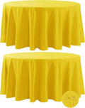 Fokitut 2 Pack Waterproof Round Tablecloth, 108 Inch, Stain Resistant and by BalsaCircle