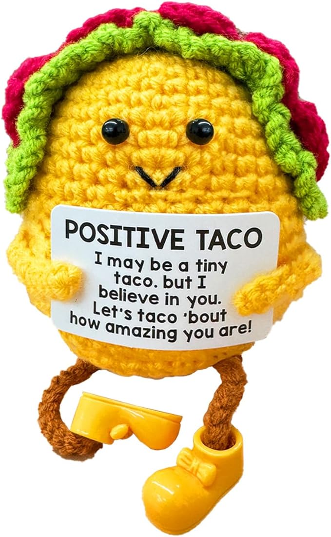 Crochet Emotional Support Taco-Handmade Mental Health Gifts by Unknown