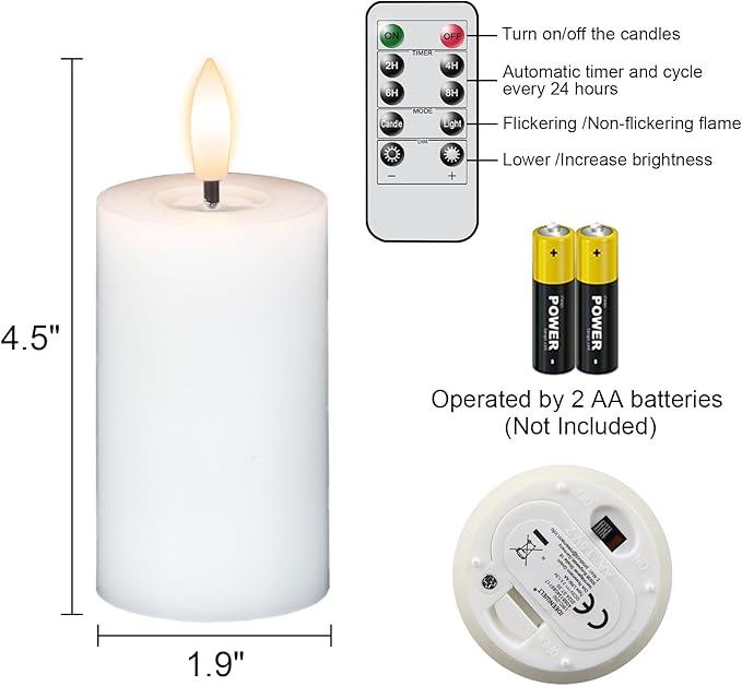 Votive Candles Battery Operated, Pillar Candle - Image 7