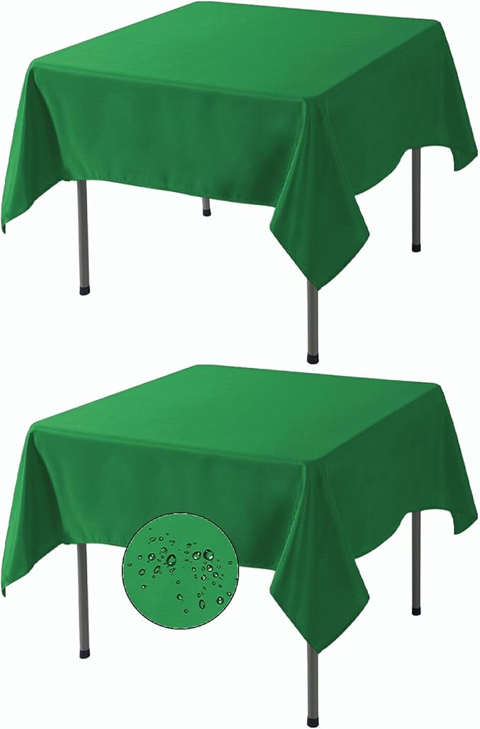 Fokitut 2 Pack Waterproof Square Tablecloth, 70x70 Inch, Stain Resistant and by BalsaCircle