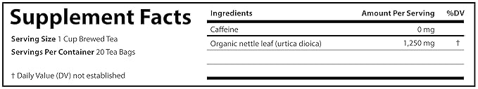 FGO Organic Nettle Leaf Herbal Tea, Eco-Conscious Tea Bags, Caffeine Free - Image 2