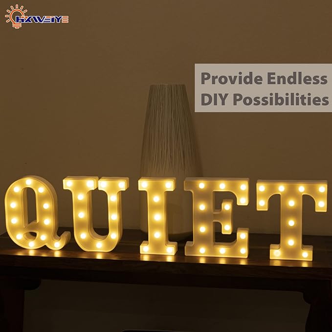 LED Marquee Letters Lights Sign-Q, HXWEIYE Led Letters Lights 26 Alphabet - Image 4