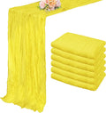 6 Pack Yellow Cheesecloth Table Runner 20 x 120 Inch Long Rustic Gauze Cheese by FoliafeelHome