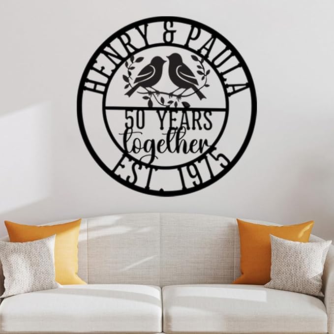 NAZENTI Personalized Metal Sign 50th Wedding Gift - Image 2