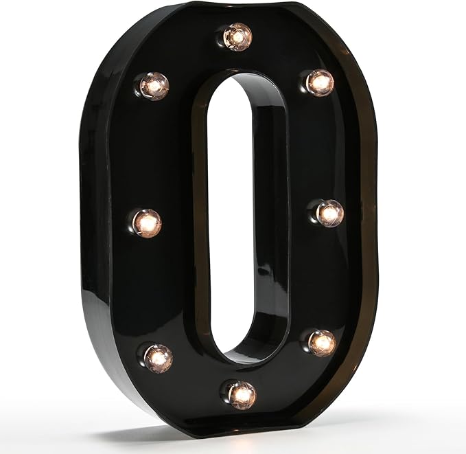 Light Up Black Alphabet Marquee Letters Sign LED Marquee Number Lights Sign by OYCBUZO