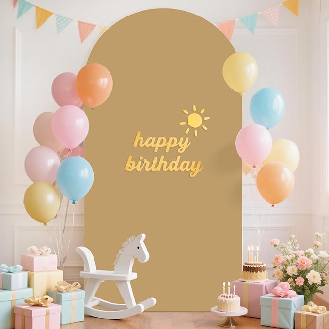 FUHSY Metal Arch Backdrop Stand and Cover Set Party Arch Stand 7.2FT Arches - Image 4