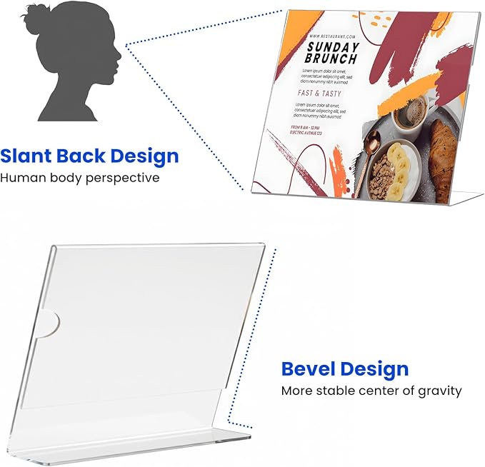 Acrylic Sign Holder 8.5 x 11 Horizontal, Acrylic Stands - Image 6