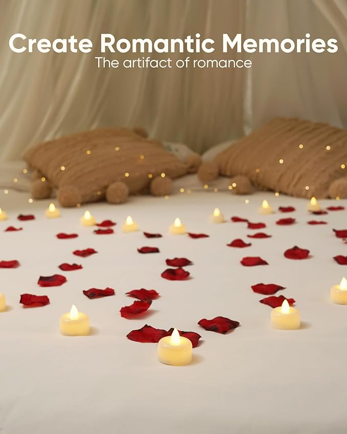 Amagic 50Pack Flameless LED Tea Lights Candles Battery Operated, Electric Fake - Image 5