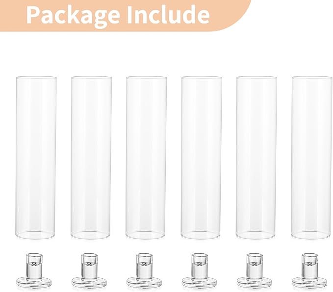 NUPTIO Candle Stick Candle Holder: Clear Glass Hurricane Candlestick Holders - Image 8