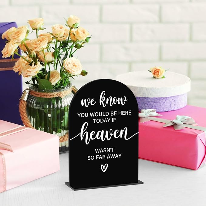Acrylic Sign, Reception Table Decoration, We Know You Would be Here Today Sign - Image 4