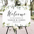 Greenery Wedding Welcome Sign, Eucalyptus Wedding Sign, Botanical Welcome by SZ-HaNoi