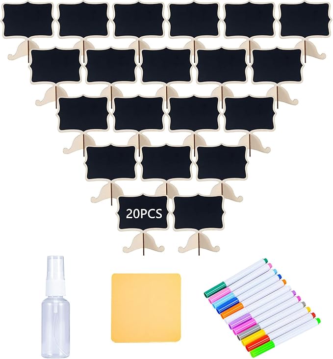 Reusable 20 Pcs Mini Chalkboard Signs by YZLIANGYUAN