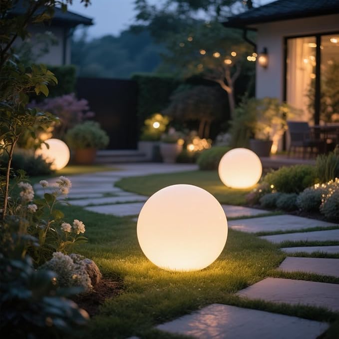16 Inch Ultra-Fun LED Ball Light, Rechargeable Globe Floor Lamp w/Remote - Image 4