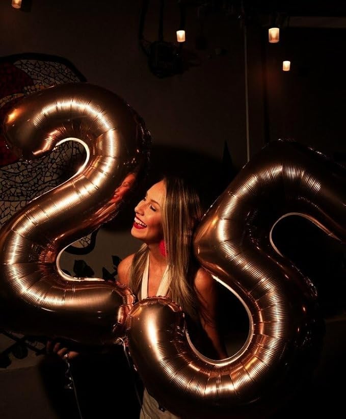 Large Coffee Brown 40 Inch Birthday Number 5 Balloon, Dark Brown Five 5th 15 25 - Image 5