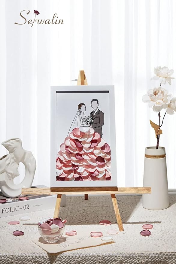 Serwalin 300Pcs Silk Pink Rose Petals Artificial Flower Petals - Image 2