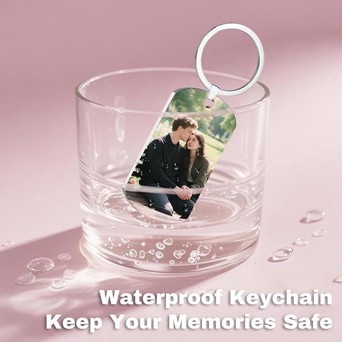 Custom Keychain with Picture, Personalized Double-sided Keychains Gifts - Image 3