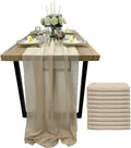 EHLDekol 10 Packs Chiffon Table Runners 27 x 120 inches Romantic Sheer Wedding by EHLDekol