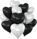 Black Silver Heart Balloons by Adorely