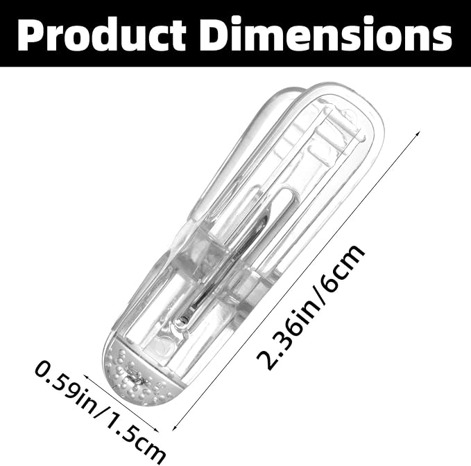 20pcs Spring Clamps, Transparent Balloon Garland Clips 2.36x0.59in/6x1.5cm - Image 2