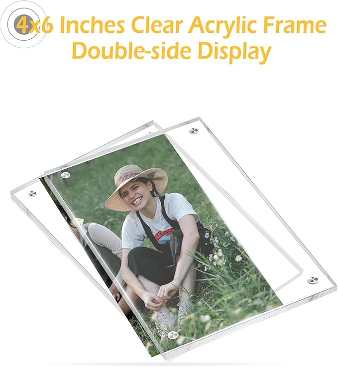 3 Pack 4x6 Magnetic Acrylic Picture Frame - Image 3