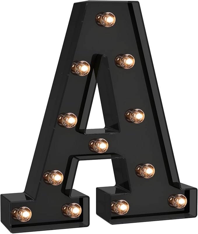 Foaky Black LED Letter Lights for Room Decor by Foaky