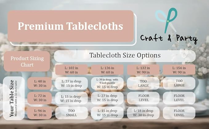 Craft And Party Rectangle Tablecloth, 60 x 102 Inch Black, 6ft Washable - Image 7
