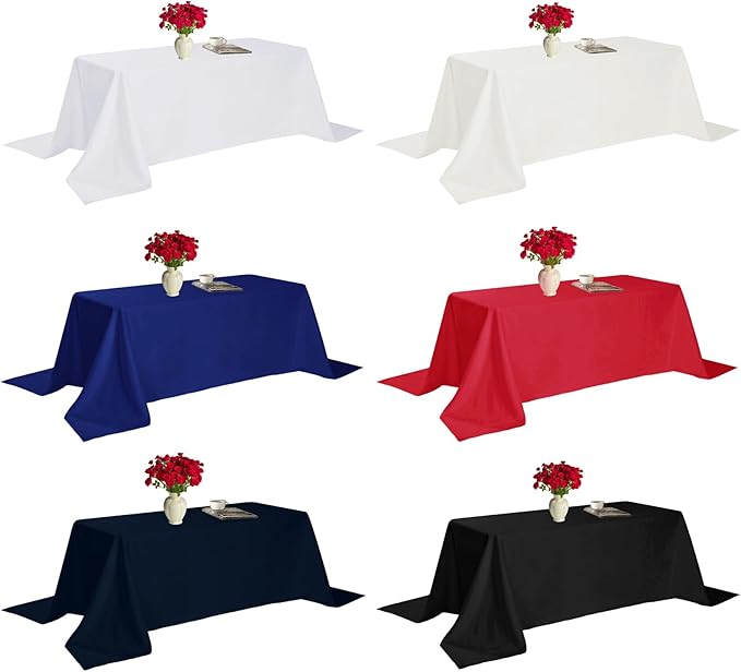 Fokitut 6 Pack Rectangle Tablecloth, 60x120 Inch, Stain Resistant and Wrinkle - Image 7