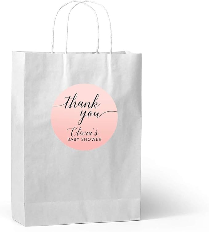 Andaz Press Personalized Blush Pink Rose Elegant Party Collection, Round Circle - Image 3