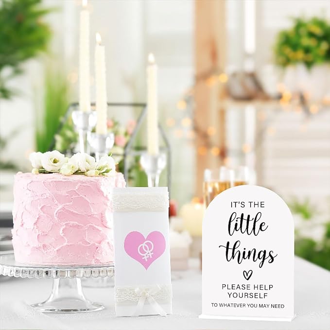 Acrylic Wedding Sign, Bridal Shower Decorations, It's the Little Things Sign - Image 6