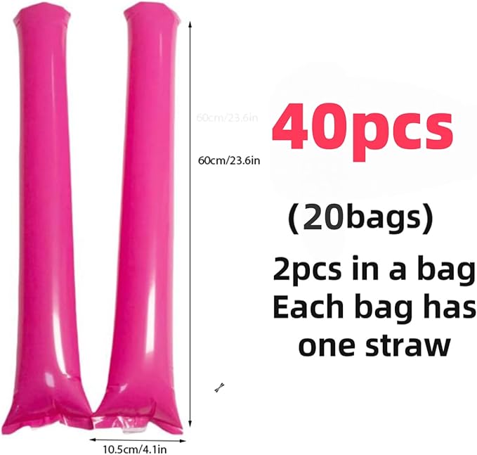 40pcs Round headTeam Spirit Boom Sticks Thunder Sticks Cheering Sticks Team - Image 2