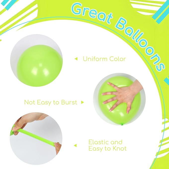 60pcs Blue and Green Balloons 12inch - Image 3
