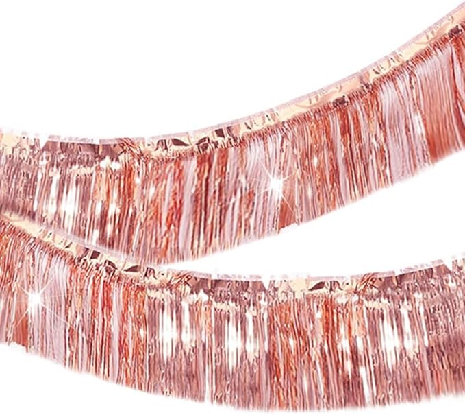 CC Wonderland Rose Gold Fringe Banner - 5 Ft.Pack of 2 by CC+Wonderland