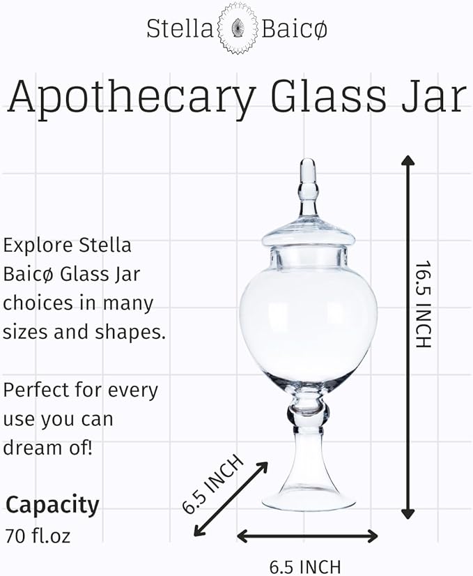 Large Glass Apothecary Jars - Image 2