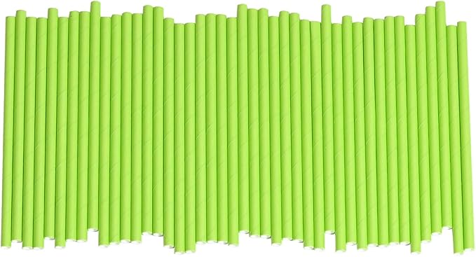5.75 Inch Biodegradable Green Straws by GLUJASBIO