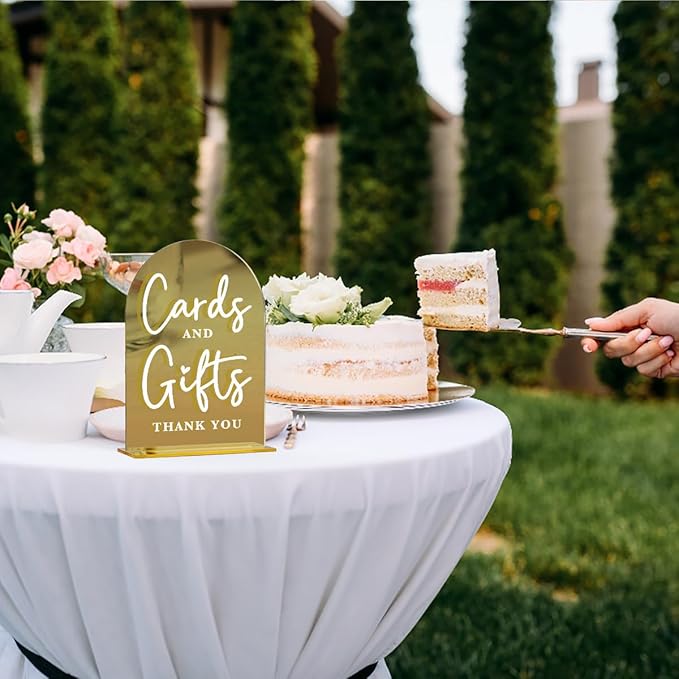 Acrylic Wedding Sign, Bridal Shower Decorations, Cards and Gifts Sign - Image 6