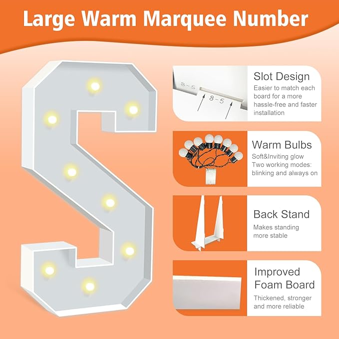 Marquee Light Up Letter S, Light Up Letters Art Craft Kit - Image 3