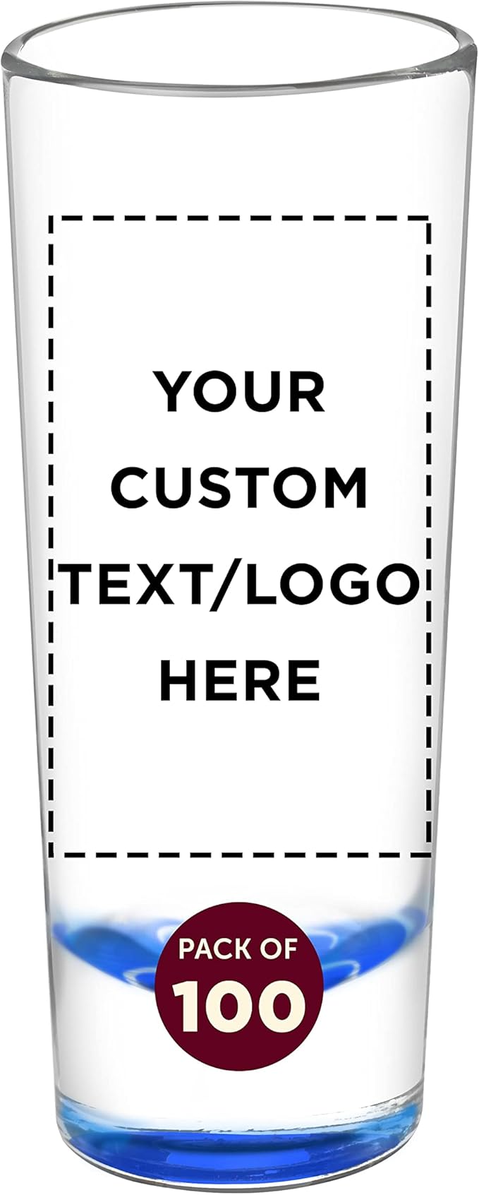 Custom Cordial Shooter Shot Glasses 2 oz. Set of 100, Personalized Bulk Pack by DISCOUNTPROMOS