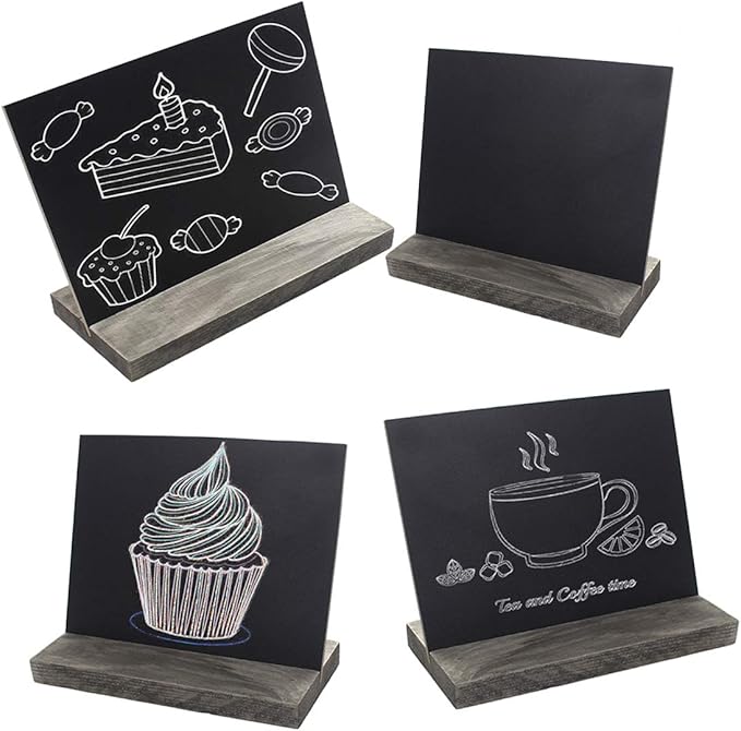 5 X 6 Inch Mini Tabletop Chalkboard Signs by VERGOODR