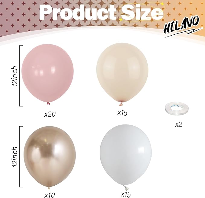Nude Dusty Pink Balloons Set - Image 2