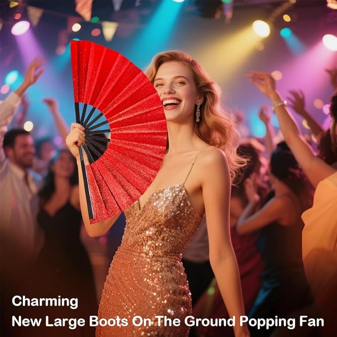 Large Clacking Folding Hand Fans - Image 7