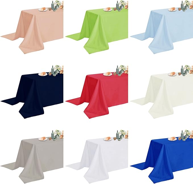Fokitut 2 Pack Waterproof Rectangle Tablecloth, 90x132 Inch, Stain Resistant - Image 7