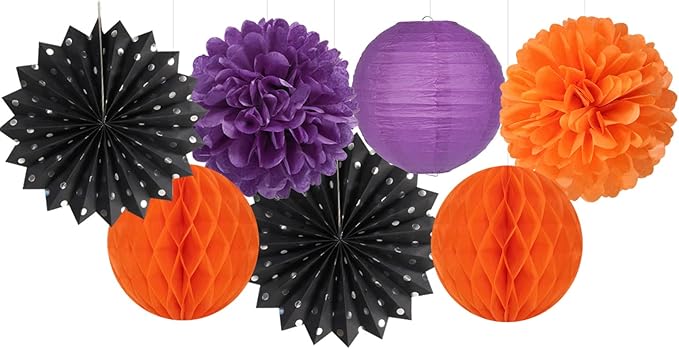 Black Orange Purple Halloween Party-Decorations - Image 5