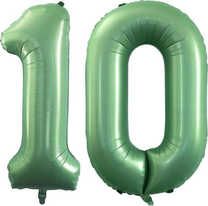 GOER Number 10 Balloons for 10th Birthday Party Decorations, 42 Inch Jumbo Foil by GOER
