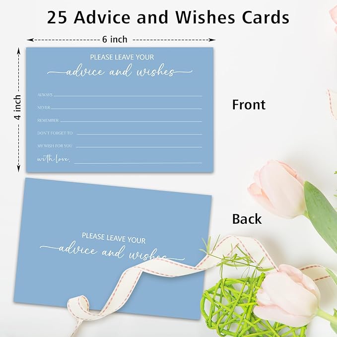 Bule Advice and Wishes Card, Advice Cards - Image 2