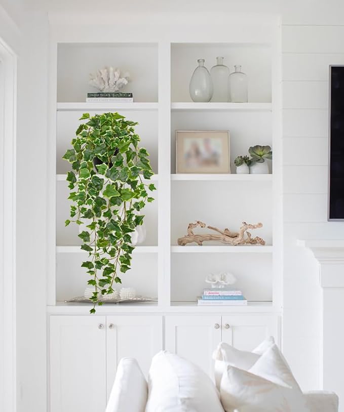 Hollyone Artificial Hanging Plants Potted 31.4" Fake Ivy Vine Faux Ivy Leaves - Image 4