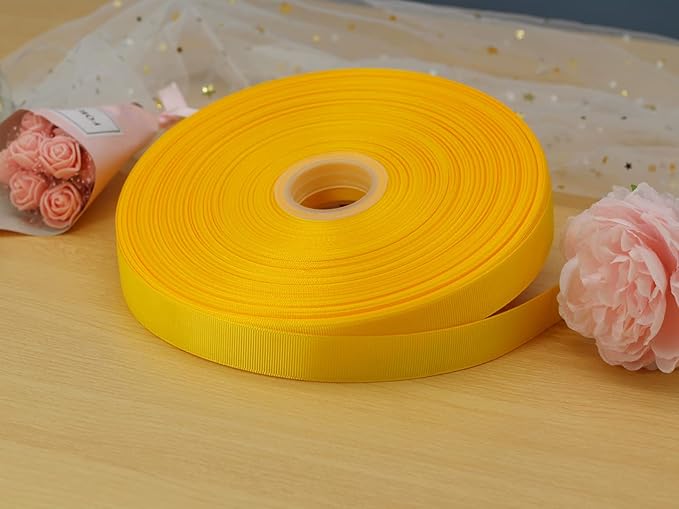 Jesep One Roll 100 Yards Soild Grosgrain Ribbon Boutique Gift Wrapping Package - Image 2
